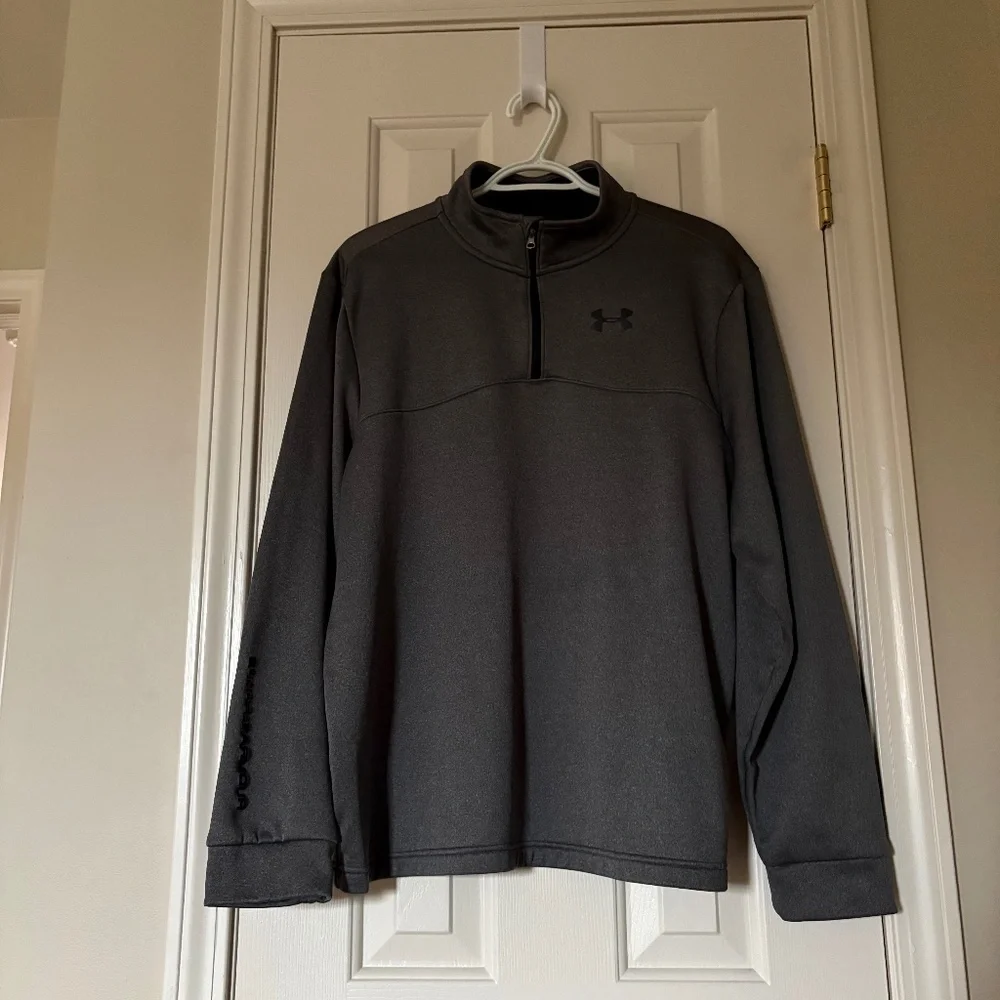 Under Armour Size Large Gray Quarter Zip - Picture 1 of 5